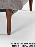 STYLETTO sofa leg dark wood