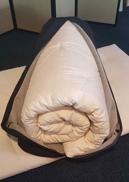 Sengetøjspose - tekstilpose - betræk cylinderformet