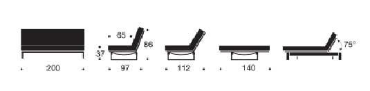 FRACTION 140x200 størrelse i centimeter