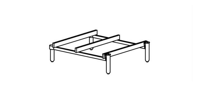 SP chair legs STEM HL, light wood -without mattress