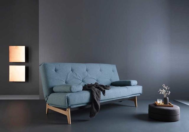 ASLAK vist her med Soft Spring madras Dess.525 lyse blå, og et stel betræk (Frame Cover)