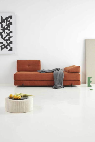 Sigmund Daybed INDU sort metal ben. Valgfri stof