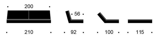 DUBLEXO sofa madras Valgfri stof -Uden ben
