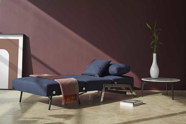 CUBED Chrom stol 90 valgfrit stof