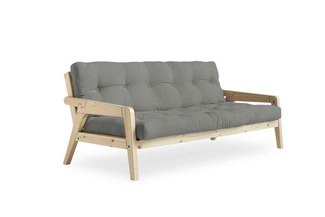GRAB sofa stel og futon madras med knapper. 
Design af Tegnestuen SAYS WHO, for Karup Design.