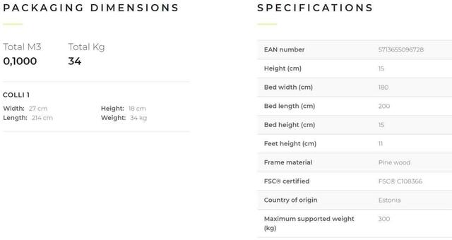 Senza sengeramme 180x200 Karup Design