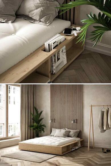 Ziggy bed 160x200 pine