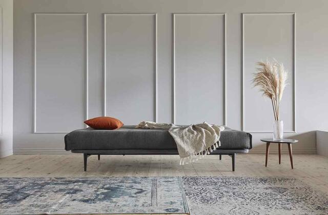 Complete Colpus sofa black legs / Latex Nordic mattress / seat frame cover. Optional fabric