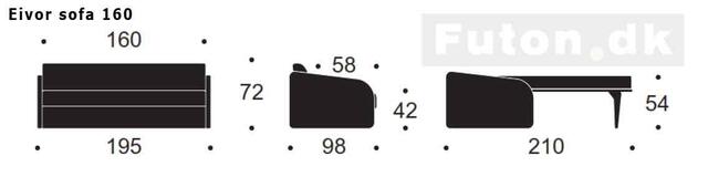 Eivor sofa 160 Dual madras