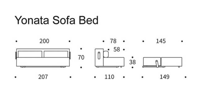 YONATA sofa Valgfrit stof aftageligt