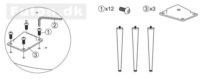 STYLO Table legs Oak