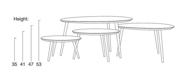 Via Oval 90 sofabord Eg Naturolieret