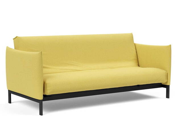 Innovation Living Junus sovesofa 140x200cm. inklusiv madras råhvid, med Nordisk madras betræk i tekstil Dess.554