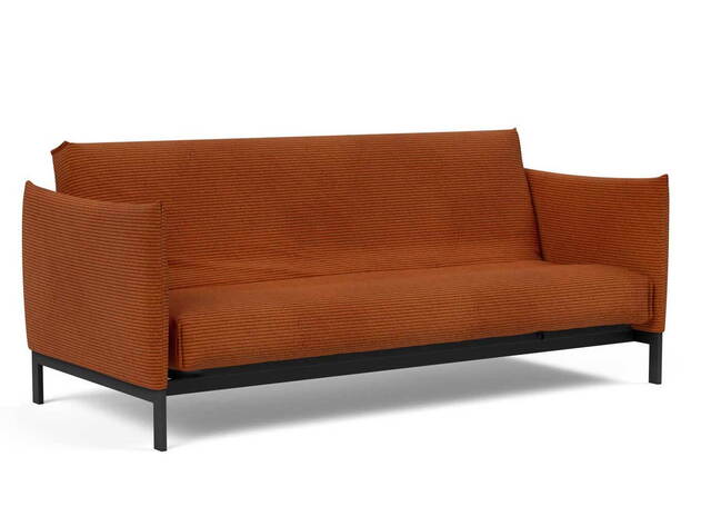Innovation Living Junus sovesofa 140x200cm. inklusiv madras råhvid, med Nordisk madras betræk i tekstil Dess.595