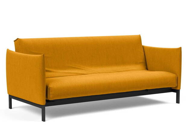 Innovation Living Junus sovesofa 140x200cm. inklusiv madras råhvid, med Nordisk madras betræk i tekstil Dess.507