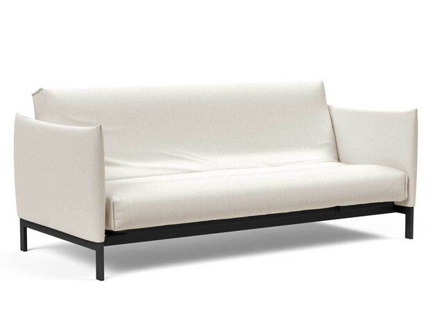 Innovation Living Junus sovesofa 140x200cm. inklusiv madras råhvid, med Nordisk madras betræk i tekstil Dess.531