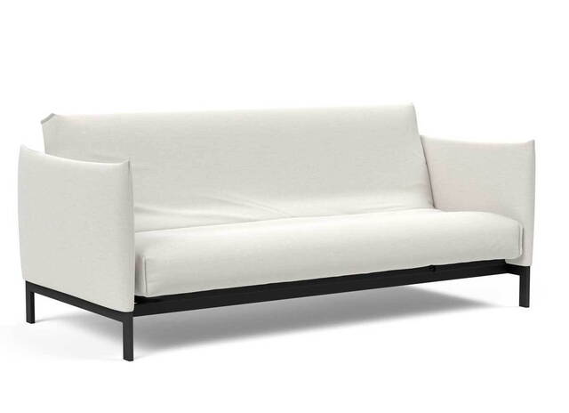 Innovation Living Junus sovesofa 140x200cm. inklusiv madras råhvid, med Nordisk madras betræk i tekstil Dess.574