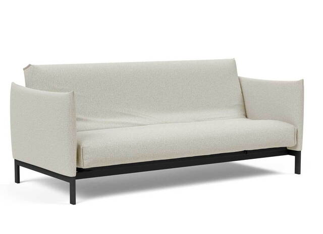 Innovation Living Junus sovesofa 140x200cm. inklusiv madras råhvid, med Nordisk madras betræk i tekstil Dess.527