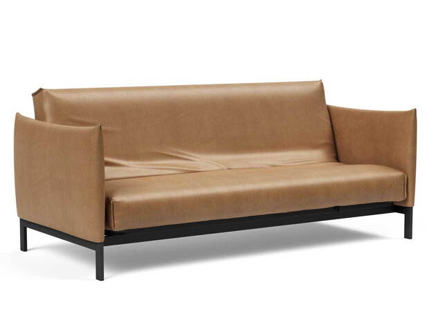 Innovation Living Junus sovesofa 140x200cm. inklusiv madras råhvid, med Nordisk madras betræk i tekstil Dess.551