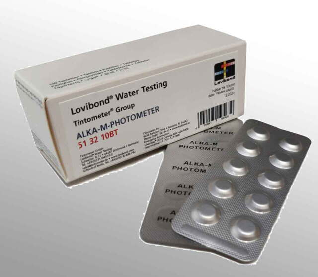 Alka-M testtabletter bruges til måling af alkalinitet i photometer.