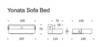YONATA sofa Valgfrit stof aftageligt
