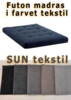 Mattress Futon. 186 in colored fabric. SUN textile